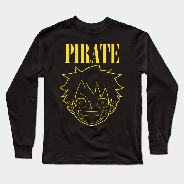 pirate Long Sleeve T-Shirt by sambukino